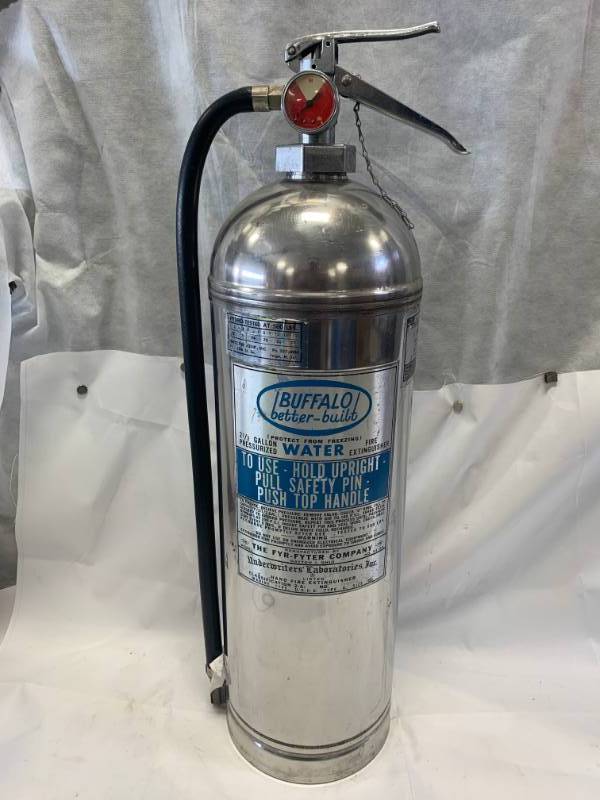 lot 10 image: Buffalo Vintage Fire Extinguisher 26 High