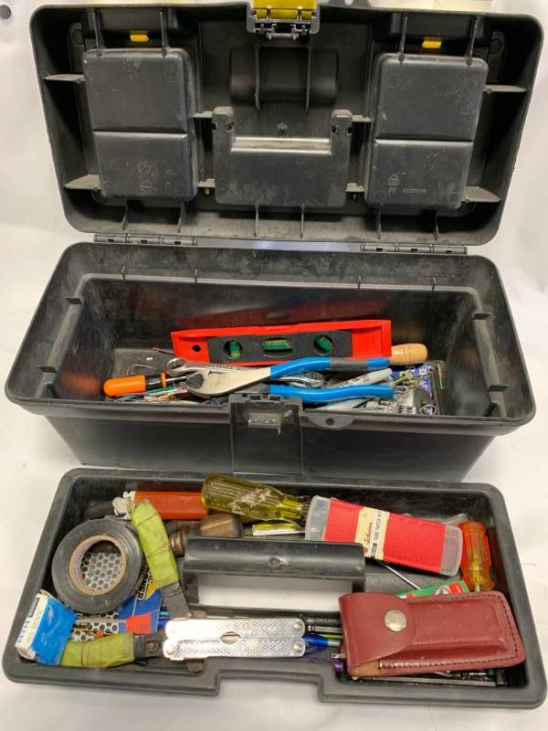 lot 45 image: Stanley Toolbox with Misc. Tools