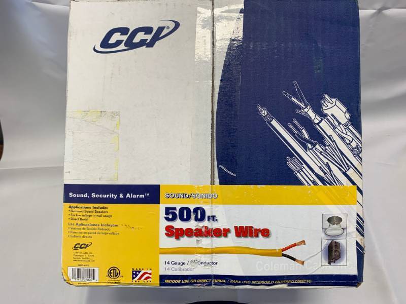 lot 55 image: Box of Copper Speaker Wire Approx 17lbs