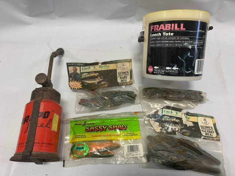 lot 79 image: Prepo Fuel, Fishing Worms, Leech Tote