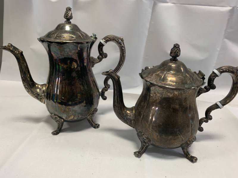 lot 90 image: Silverplated Coffee Pitchers