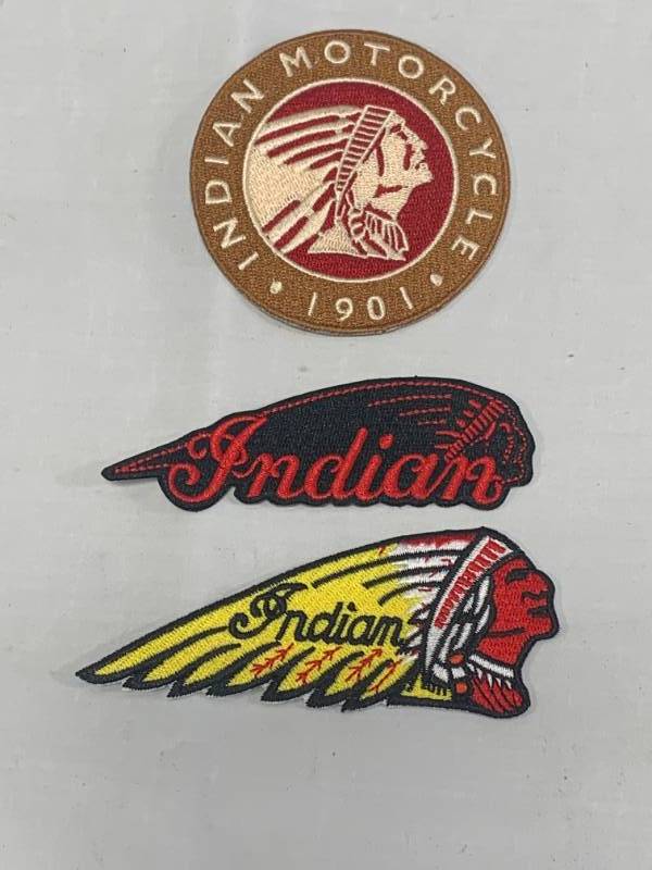 lot 95 image: Lot of 3 Indian Motorcycle Patches