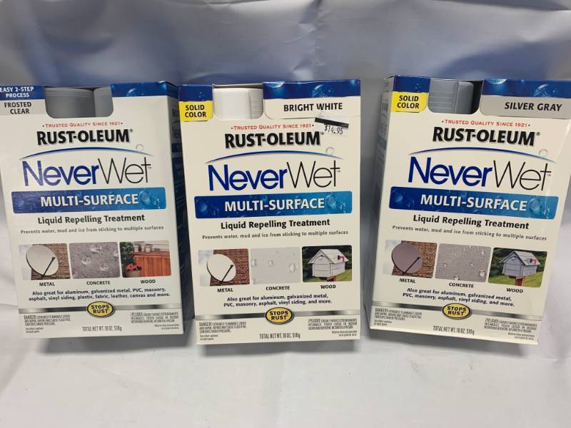 lot 97 image: Lot of 3 Rust-Oleum Never Wet