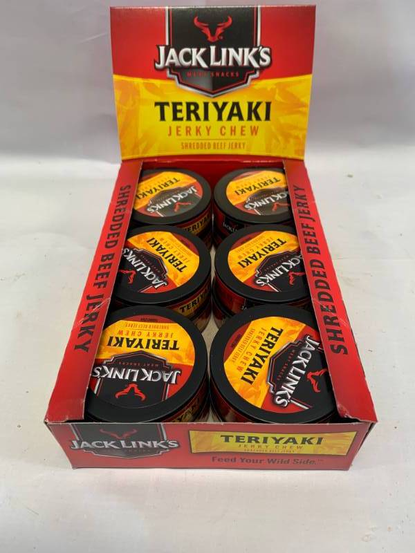 lot 102 image: Lot of 12 Jack Link Teriyaki Jerky Chew