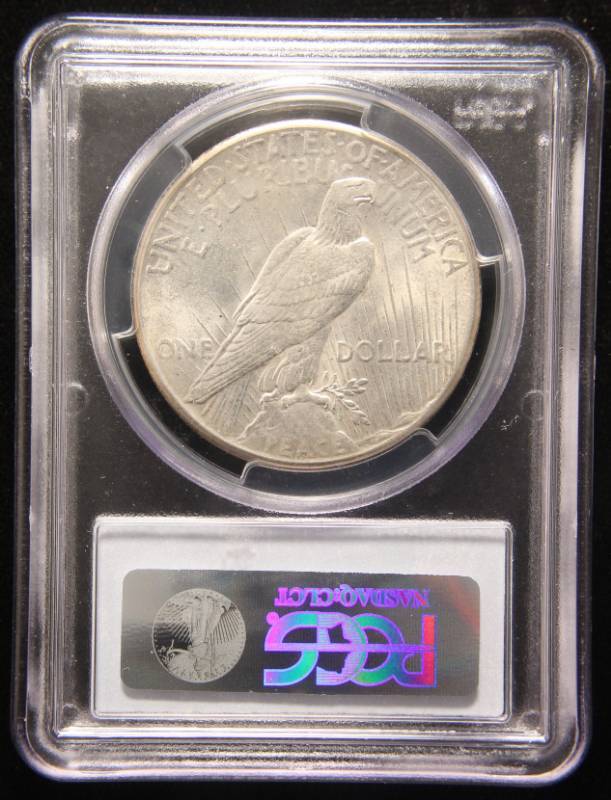 1928 PEACE SILVER DOLLAR AU55 PCGS KEY DATE COIN