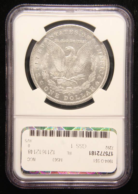 1904-O MORGAN SILVER DOLLAR MS63 NGC