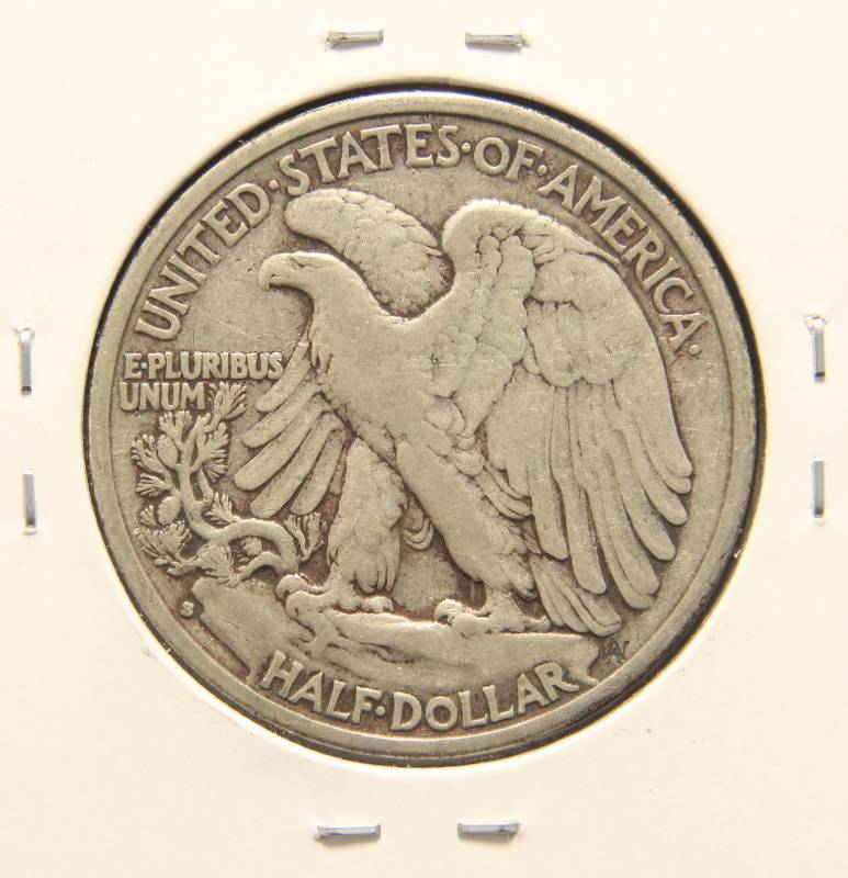1934-S WALKING LIBERTY SILVER HALF DOLLAR