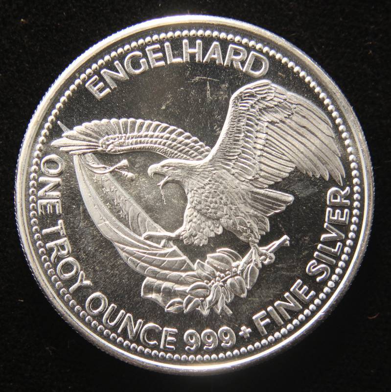 1 TROY OZ. .999 FINE SILVER 1984 ENGELHARD AMERICAN PROSPECTOR