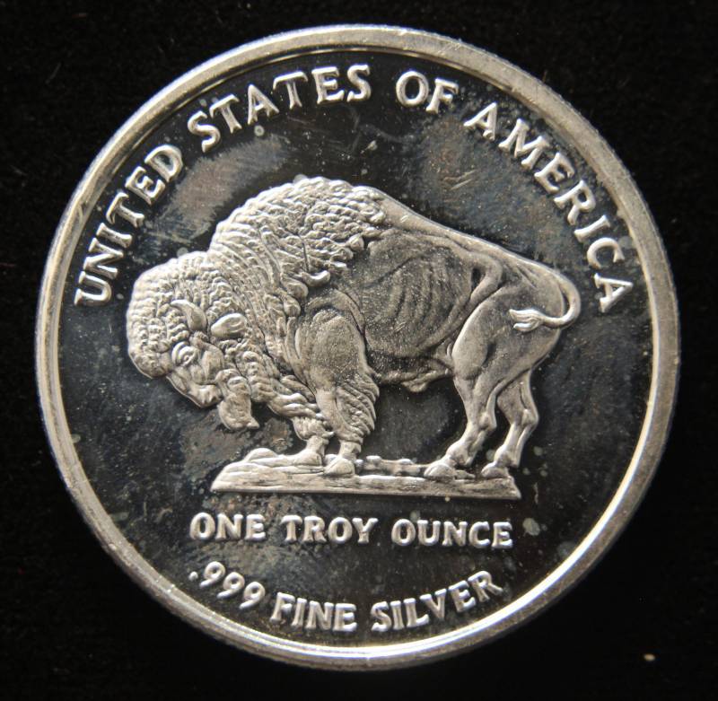 1 TROY OZ. .999 FINE SILVER INDIAN BUFFALO DESIGN