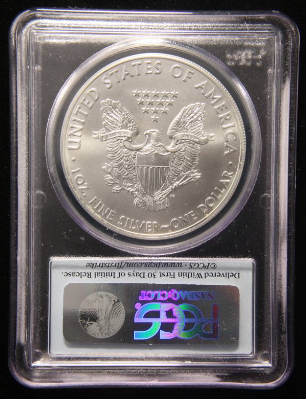 2012 AMERICAN SILVER EAGLE 1 TROY OZ. .999 FINE SILVER MS70 PCGS FIRSTSTRIKE