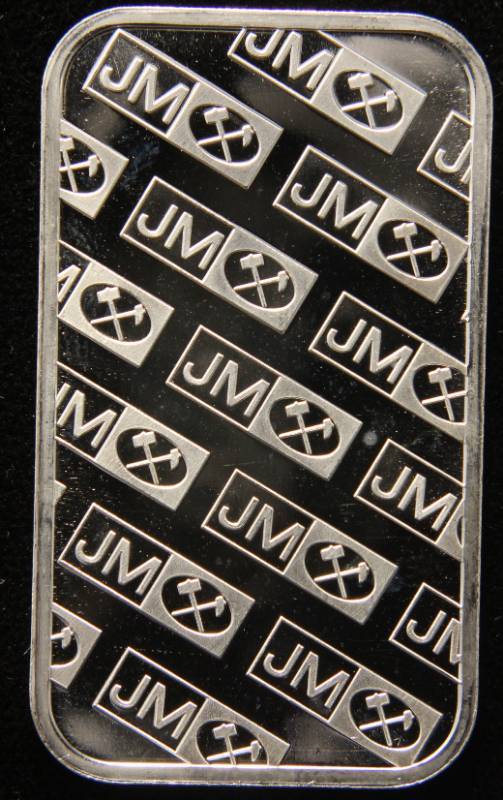 1 TROY OZ. .999 FINE SILVER BAR JM JOHNSON MATTHEY