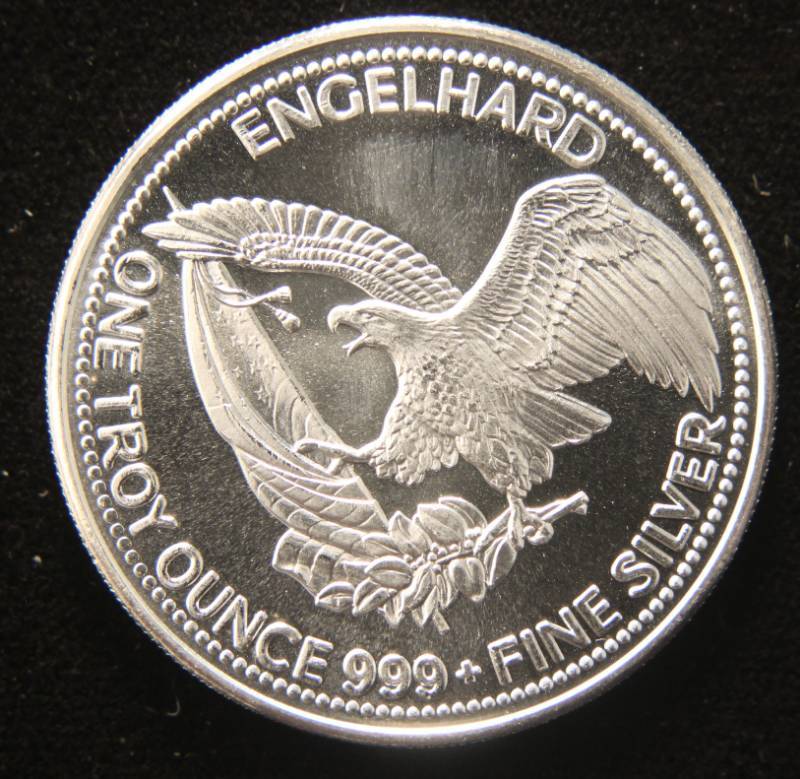 1 TROY OZ. .999 FINE SILVER 1984 ENGELHARD AMERICAN PROSPECTOR