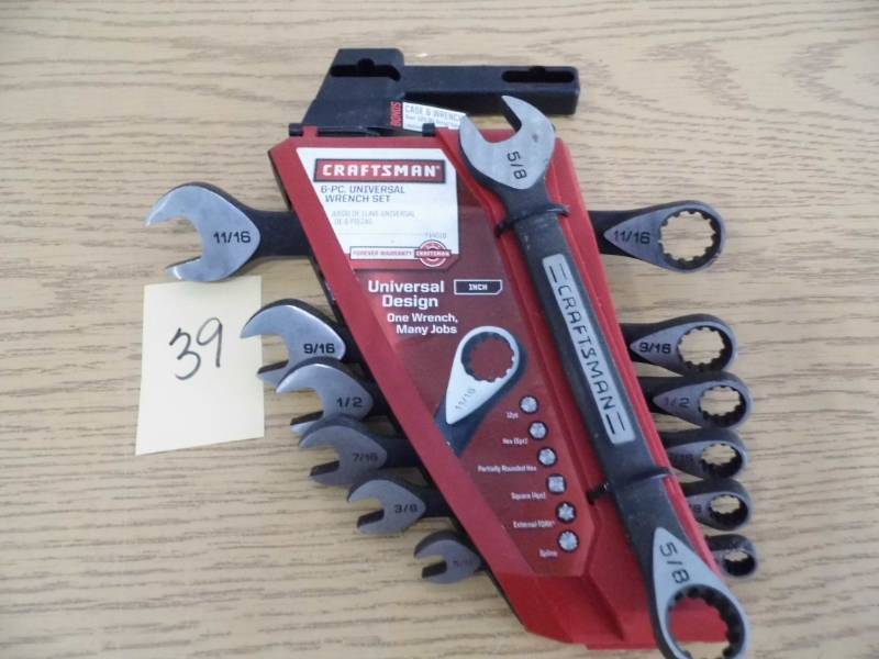 lot 39 image: Craftsman 6 Piece Wrench Set