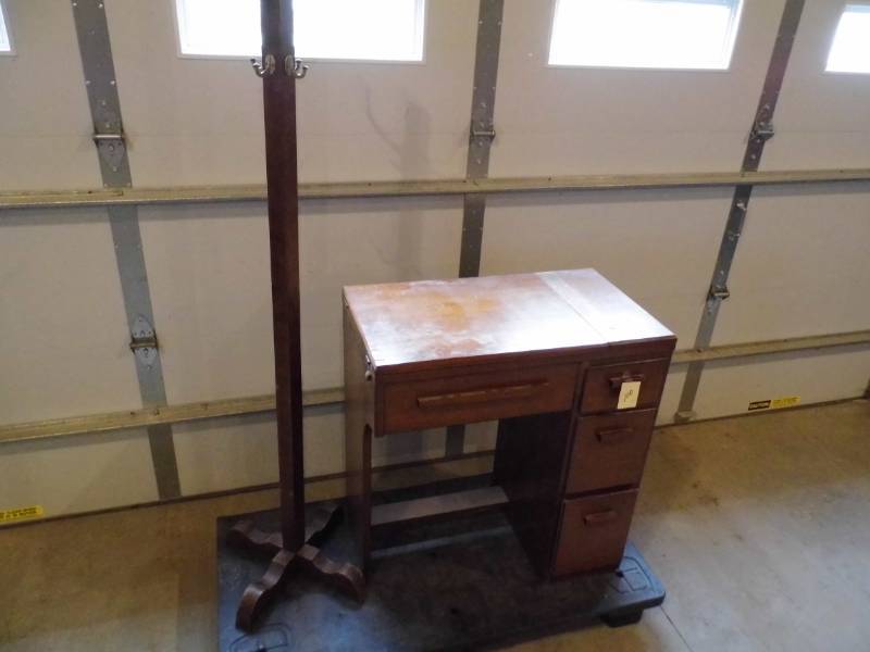 lot 100 image: Vintage Sewing Cabinet - Coat Rack 60