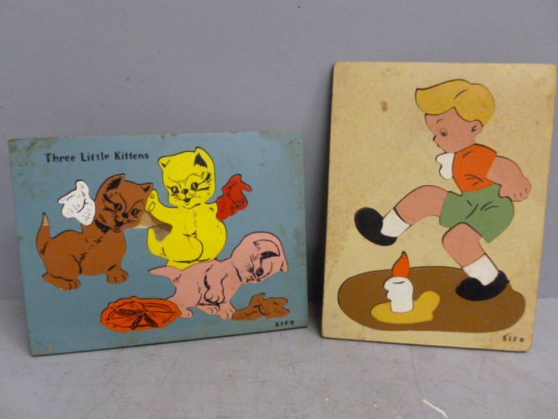 lot 83 image: Vintage Wooden Puzzles
