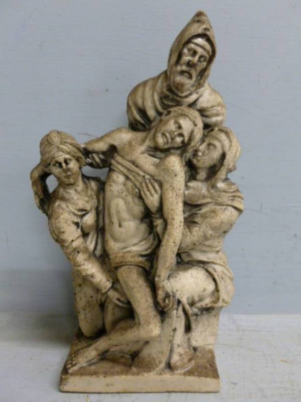 lot 171 image: Vintage Carved Marble Mantle Decoration