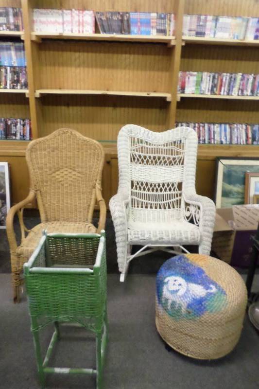lot 77 image: Wicker Furniture-Rocking Chair, Chair