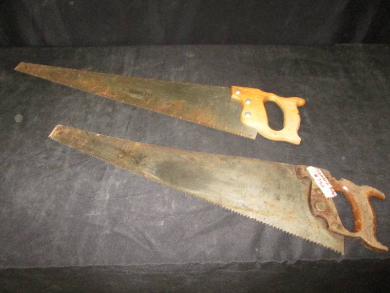 lot 8 image: 2 hand saws you can paint on