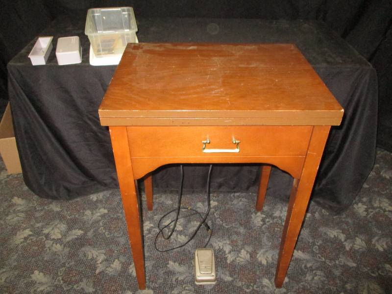 lot 112 image: Sears Kenmore Sewing Machine and Cabinet