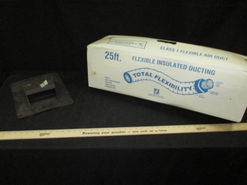 lot 143 image: Flexible insulated ducting wvent cap and meter stick