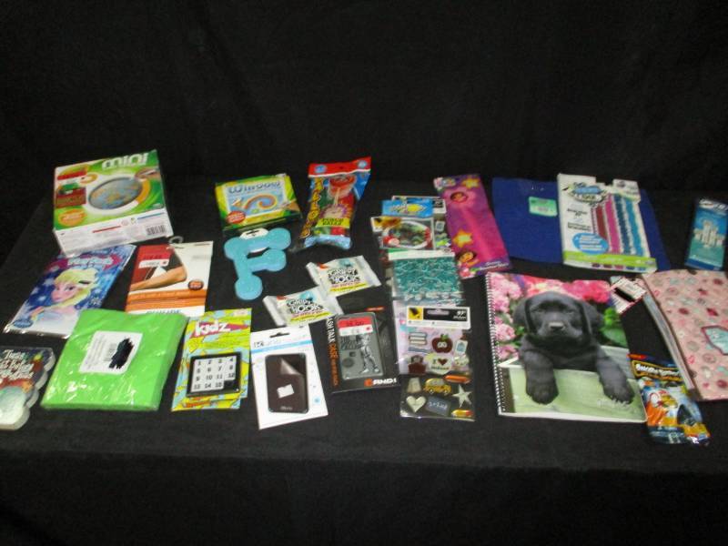 lot 148 image: Kids Craft items, Xmas book, Crayola products, Pencil bag, Screen protectors Braun power toothbrush heads all NEW