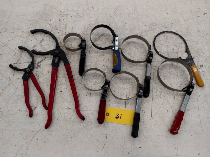 lot 81 image: Asstd Oil Filter Wrenches...