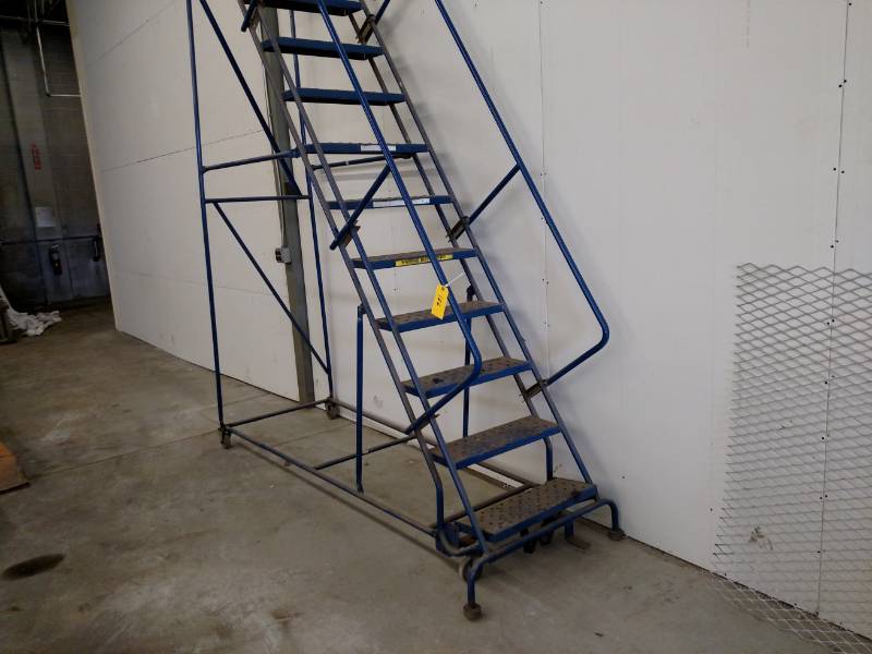 lot 122 image: Rolling Ladder, 10 Platform Height...