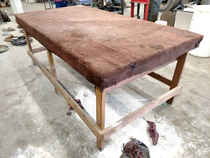 lot 135 image: Wood Workbench, 4x8x3...