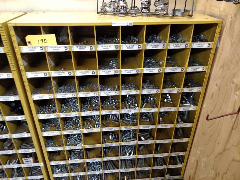 lot 170 image: Kar 72 Hole Bolt Bin with Hardware...