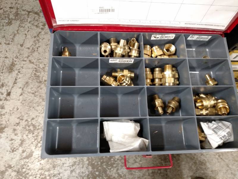 lot 172 image: 4 Drawer Parts Cabinet with Content...