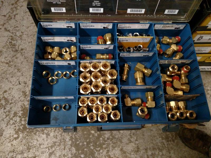lot 173 image: 4 Drawer Parts Cabinet with Content...