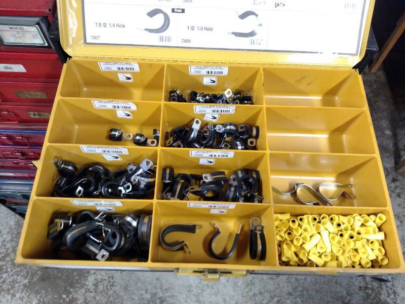 lot 174 image: 4 Drawer Parts Cabinet with Content...