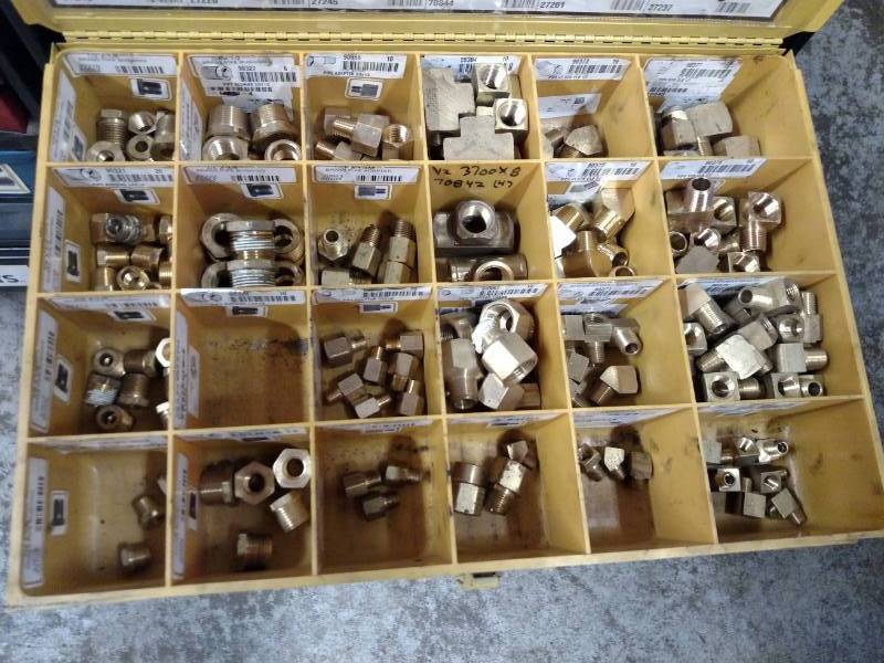 lot 176 image: 4 Drawer Parts Cabinet with Content...