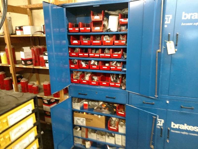 lot 178 image: Napa Brakes Cabinet with Contents...
