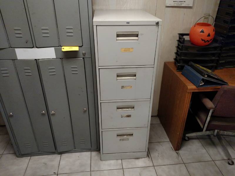 lot 186 image: (2) 4 Drawer File Cabinets...