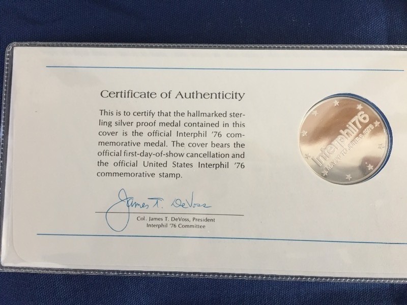 The Official Interphil 1976 Commemorative Medal in Original Case