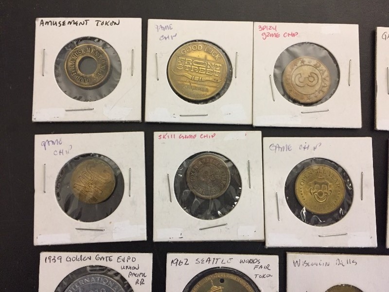 Assorted Vintage Gaming Chips & Tokens