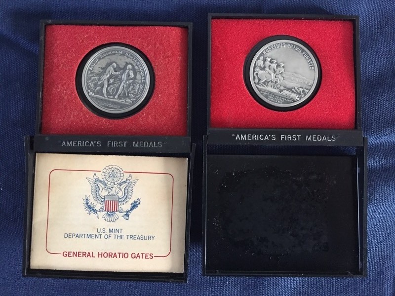 2 - Americas First Metals Commemorative Coins (Pewter)