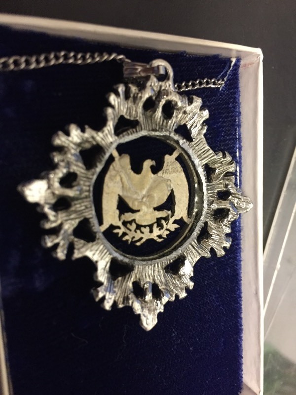 Vintage Silver Quarter Cut-Out Necklace