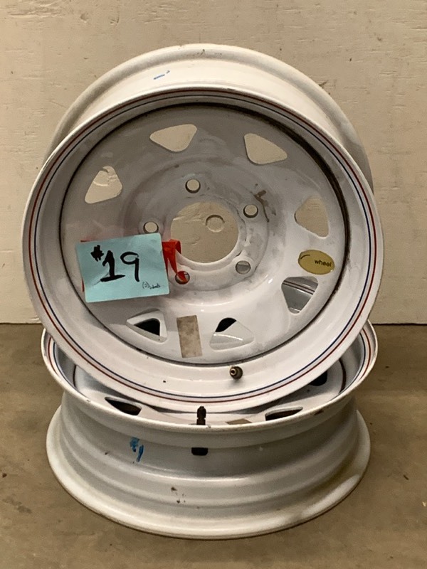 lot 19 image: (2) 15 Trailer Wheels