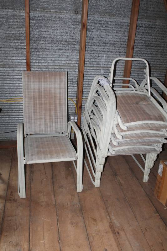 lot 25 image: Stackable Patio Chairs