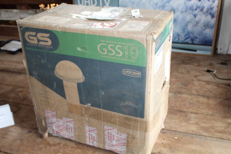 lot 10 image: Garden Speakers Garden Satellite Subwoofer GSS10 with Installation Instructions