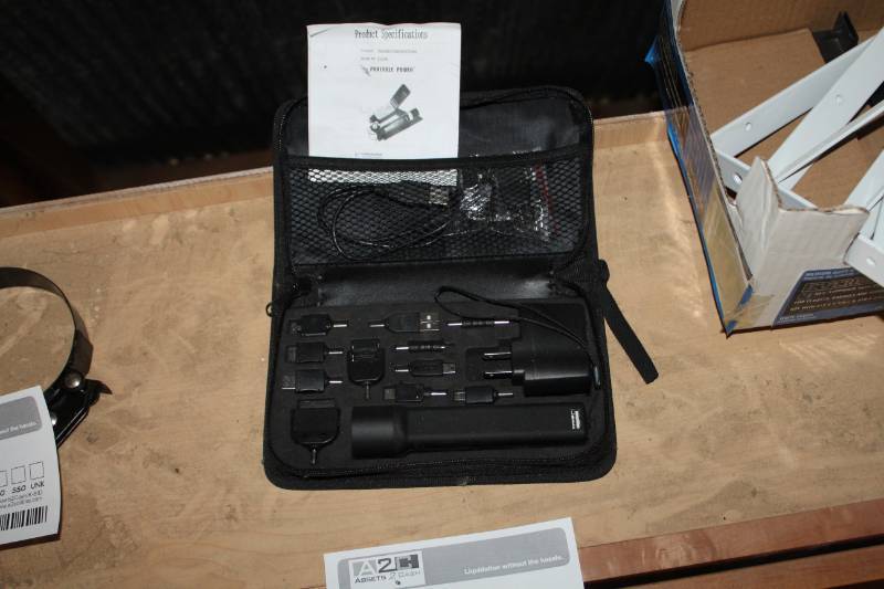 lot 65 image: Portable Power Highlight Flashlight Power with Carry Case