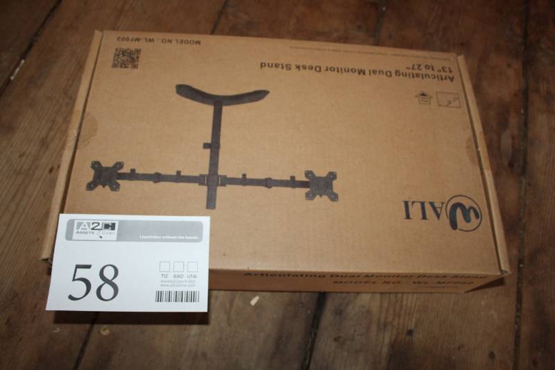lot 58 image: Wali Articulating Dual Monitor Desk Stand
