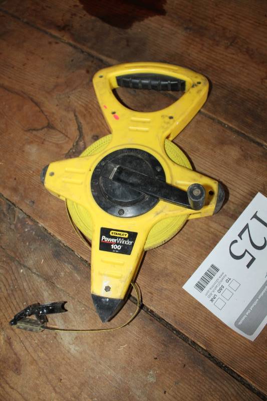 lot 125 image: Stanley Power Winder 100-ft. Tape Measure