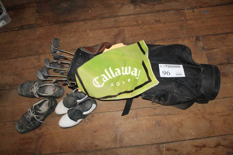 lot 96 image: Calloway Golf Club Set with Bag, Clubs, 2-Pair Shoes