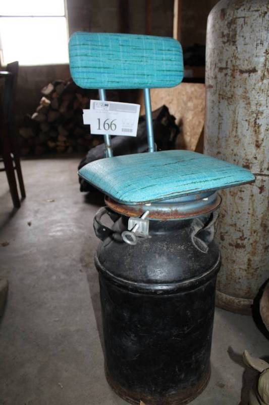 lot 166 image: Milk Can with Seat