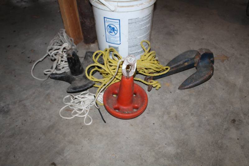 lot 196 image: Boat Anchors with Nylon Rope