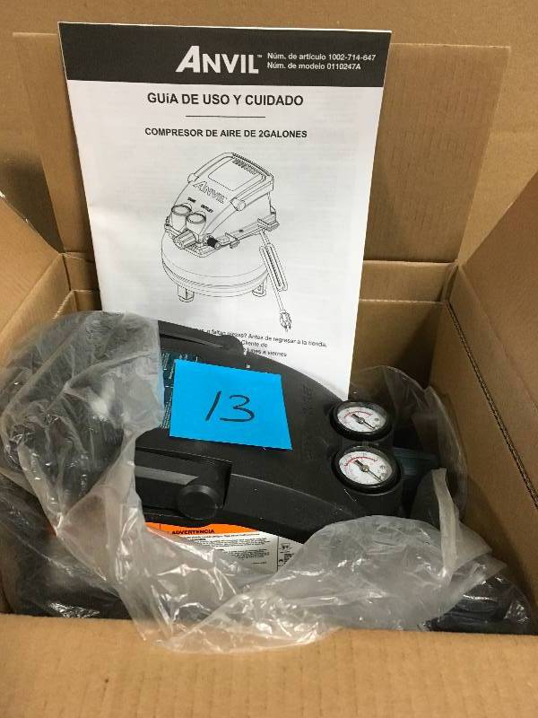 lot 13 image: ANVIL 2G Pancake Air Compressor wi in good condition
