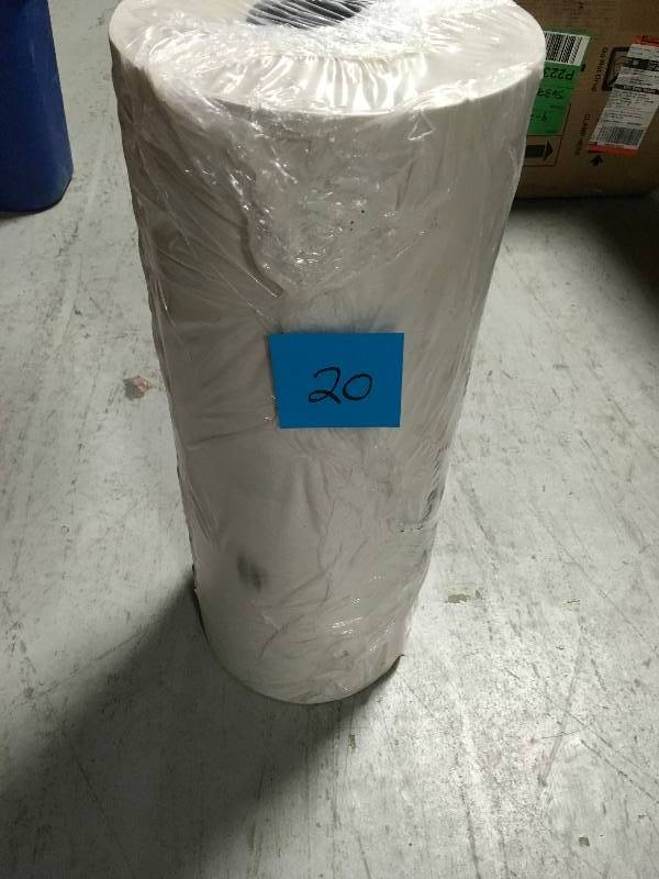 lot 20 image: Pratt Retail Specialties 24 in. x 1695 ft. 30# White Newsprint Roll  in good condition